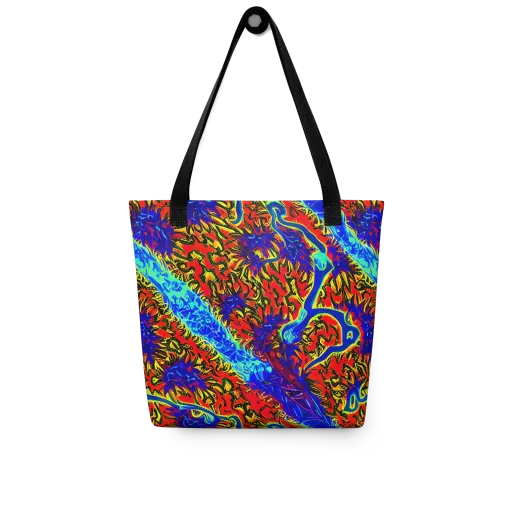 Electric Petalstorm on a Tote Bag
