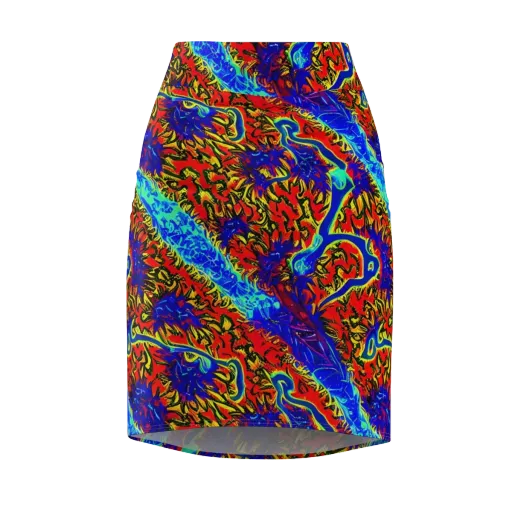 Electric Petalstorm on a Pencil Skirt