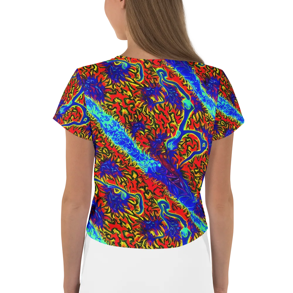 Electric Petalstorm on Crop Tee — Back