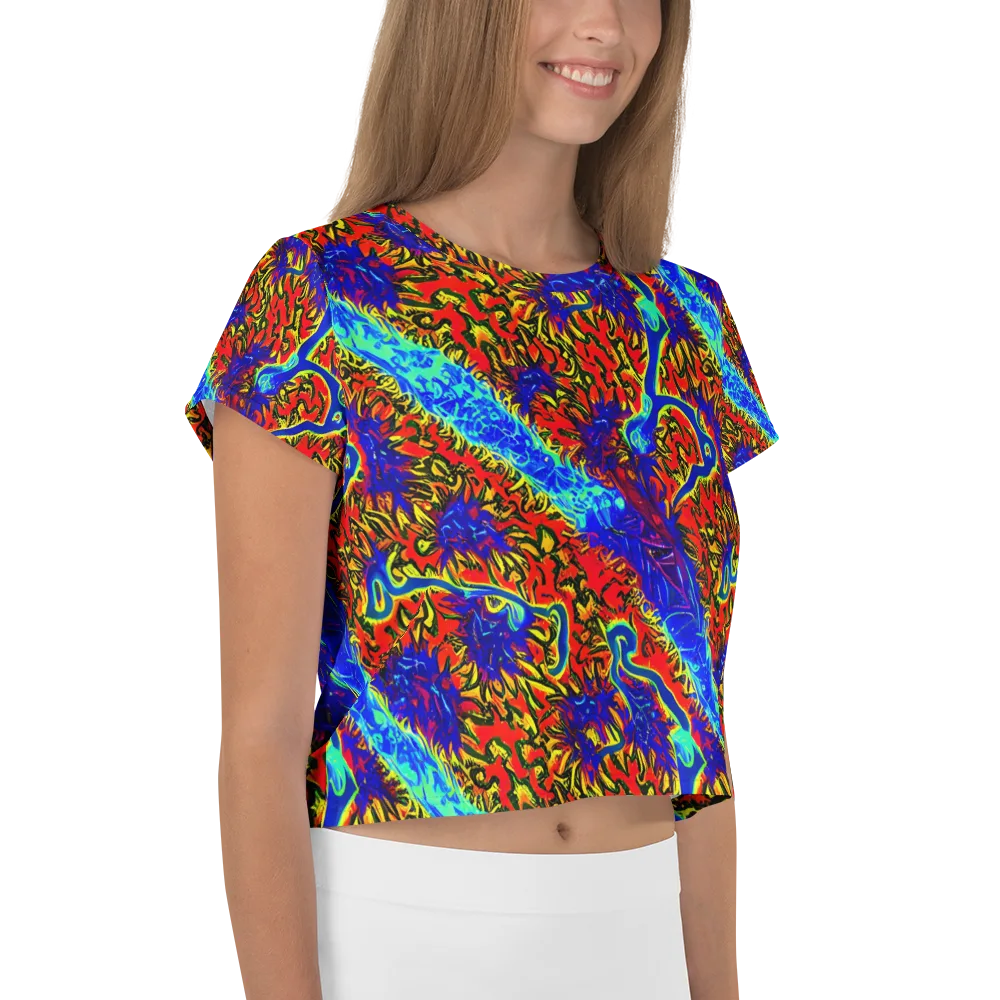 Electric Petalstorm on Crop Tee — Right