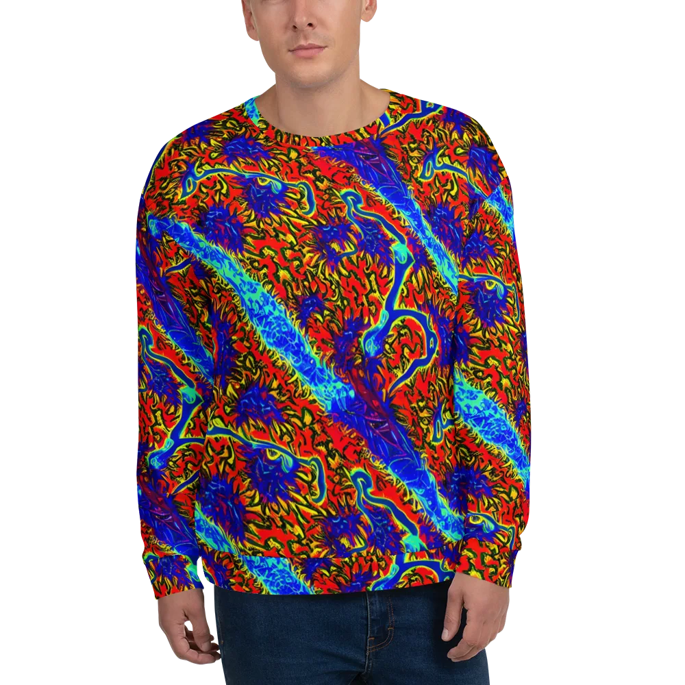 Electric Petalstorm on Sweatshirt — Front