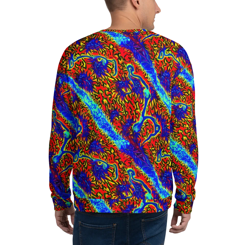 Electric Petalstorm on Sweatshirt — Back
