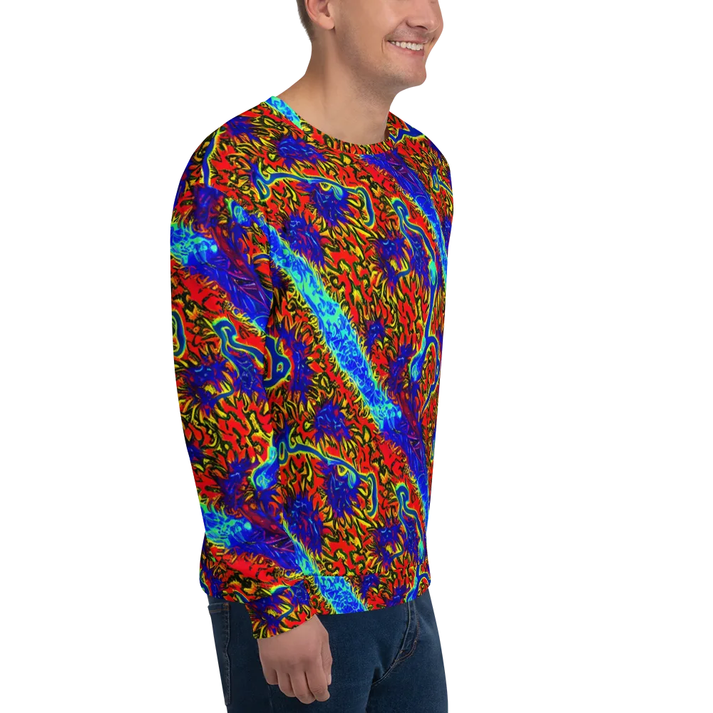 Electric Petalstorm on Sweatshirt — Right Front