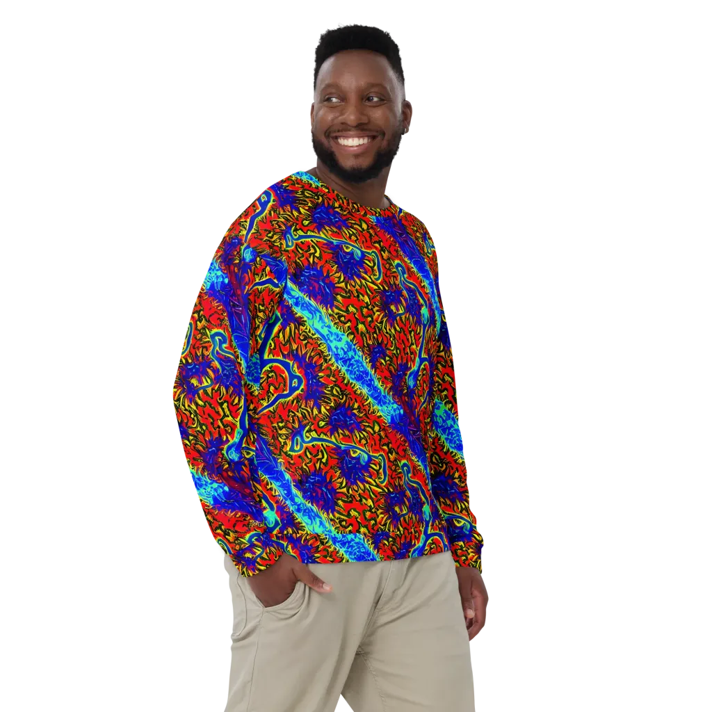Electric Petalstorm on Sweatshirt — Front