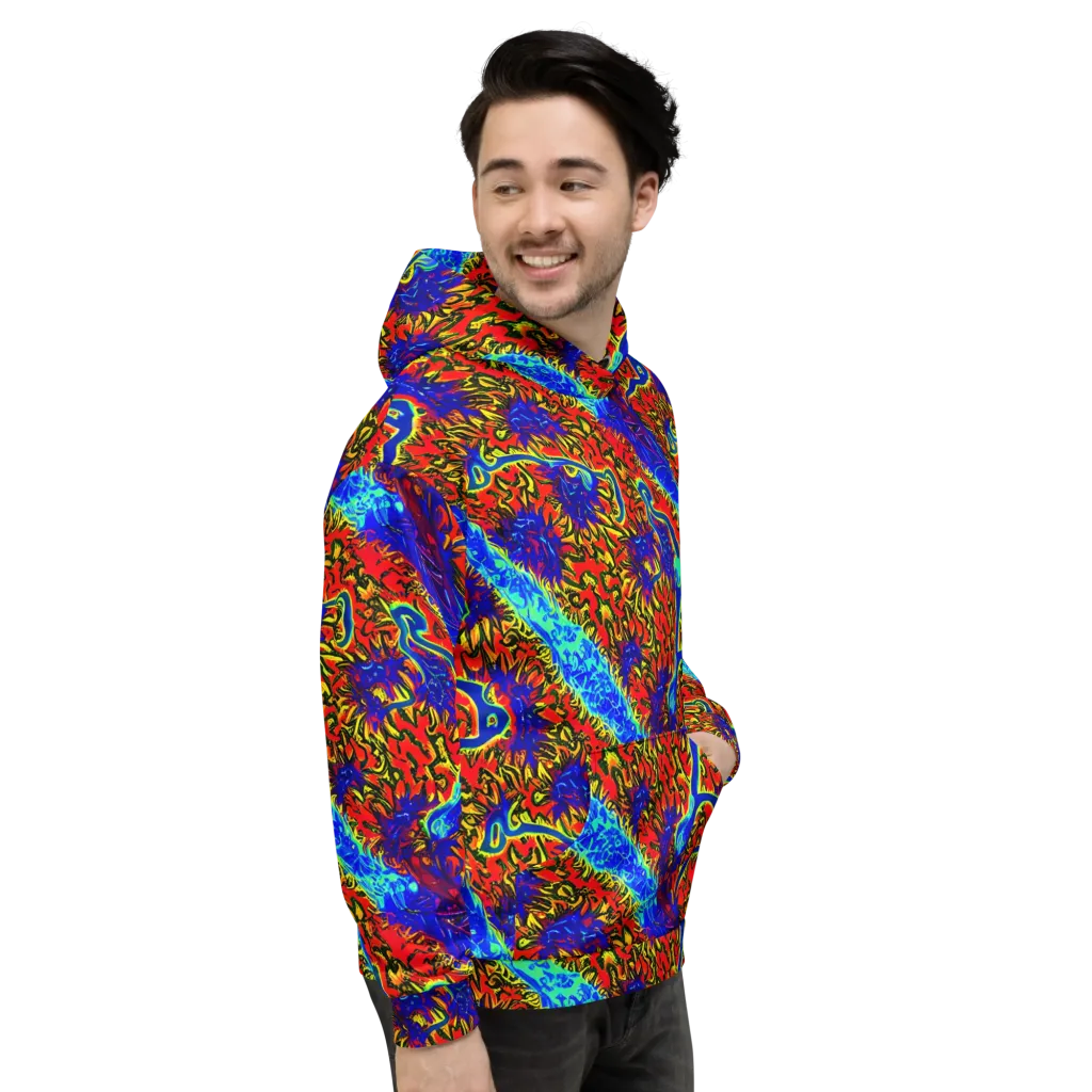 Electric Petalstorm on Hoodie — Right