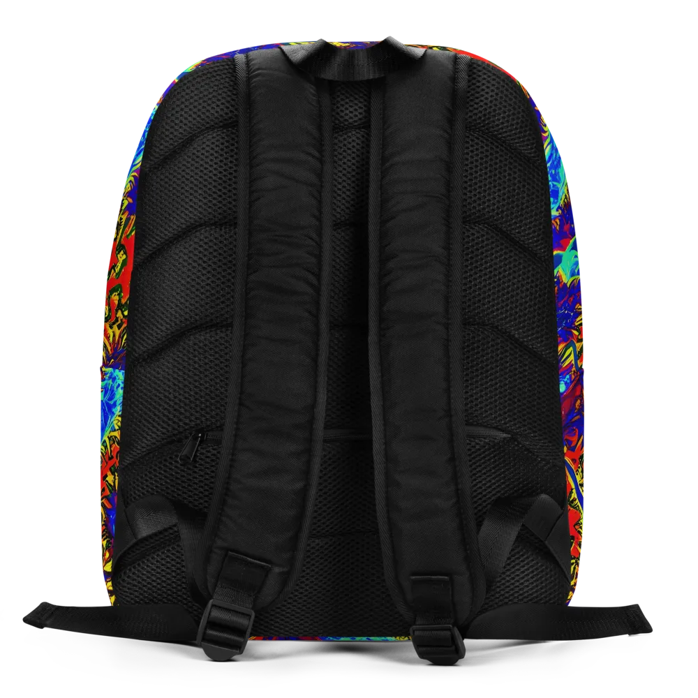Electric Petalstorm on Minimalist Backpack — Back