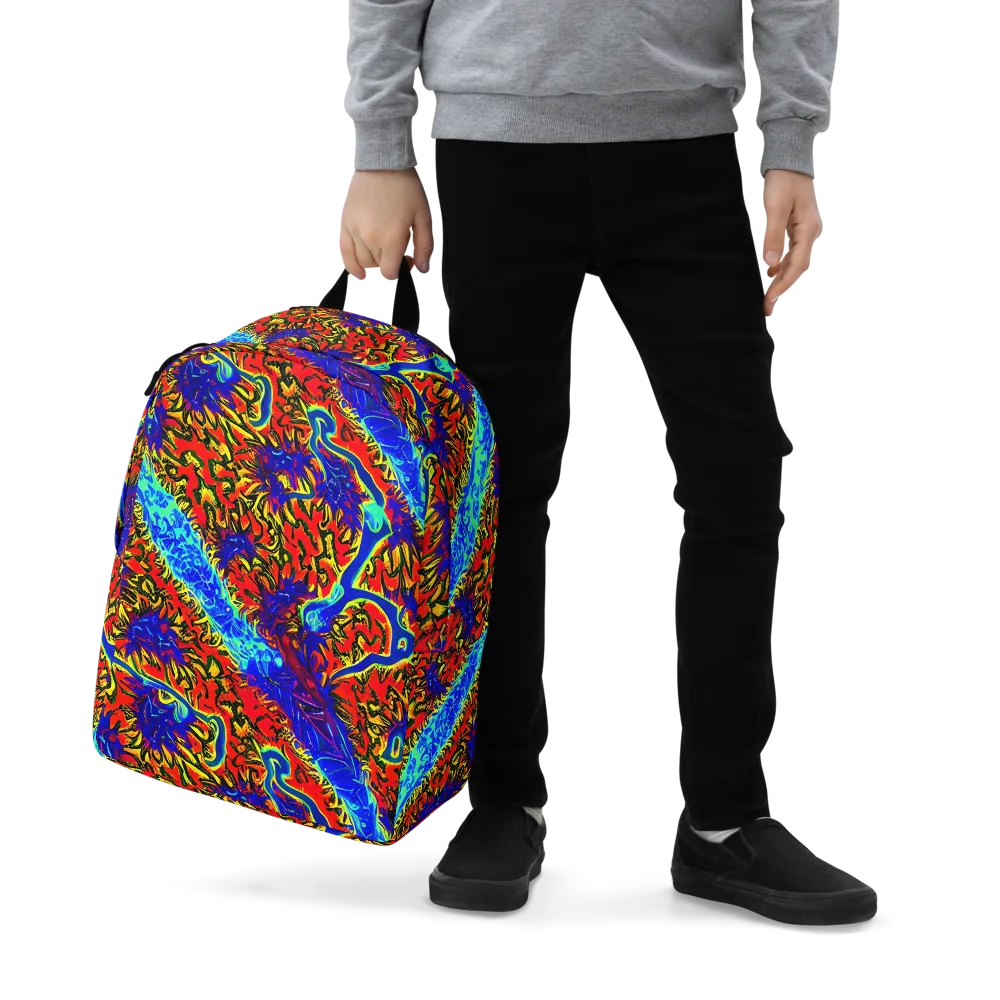 Electric Petalstorm on Minimalist Backpack — Zoomed-in
