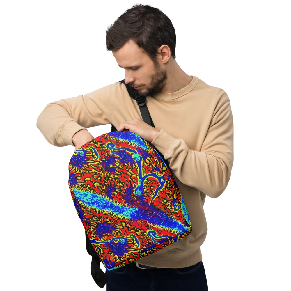 Electric Petalstorm on Minimalist Backpack — Front