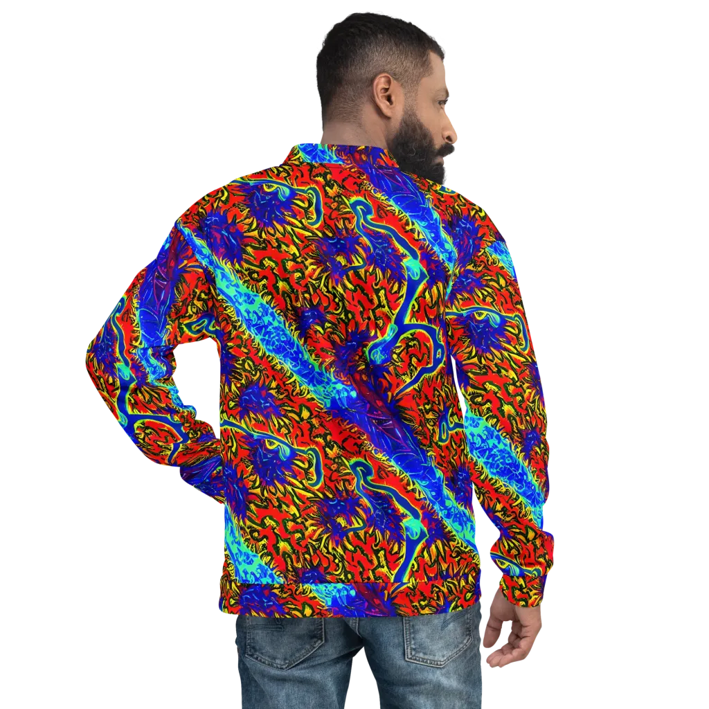 Electric Petalstorm on Bomber Jacket — Back