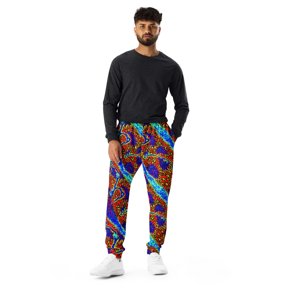Electric Petalstorm on Men's Joggers — Front