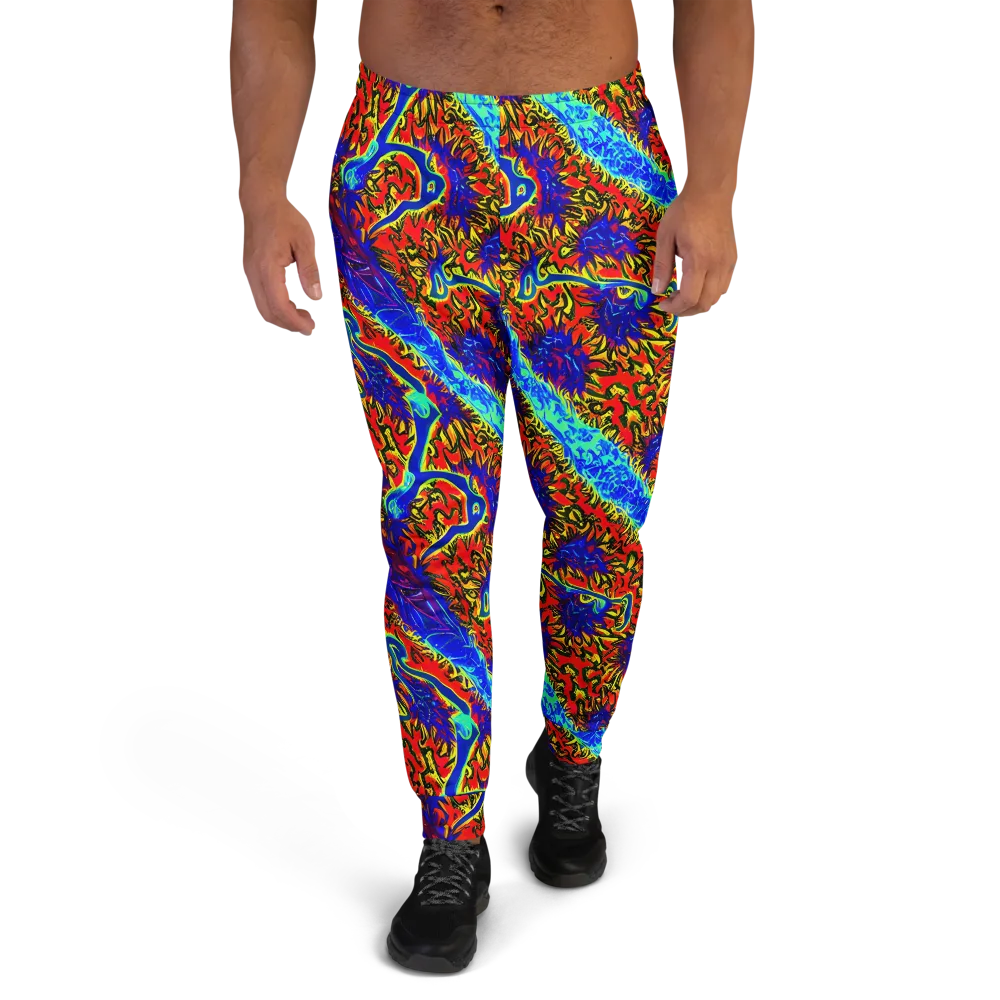 Electric Petalstorm on Men's Joggers — Front