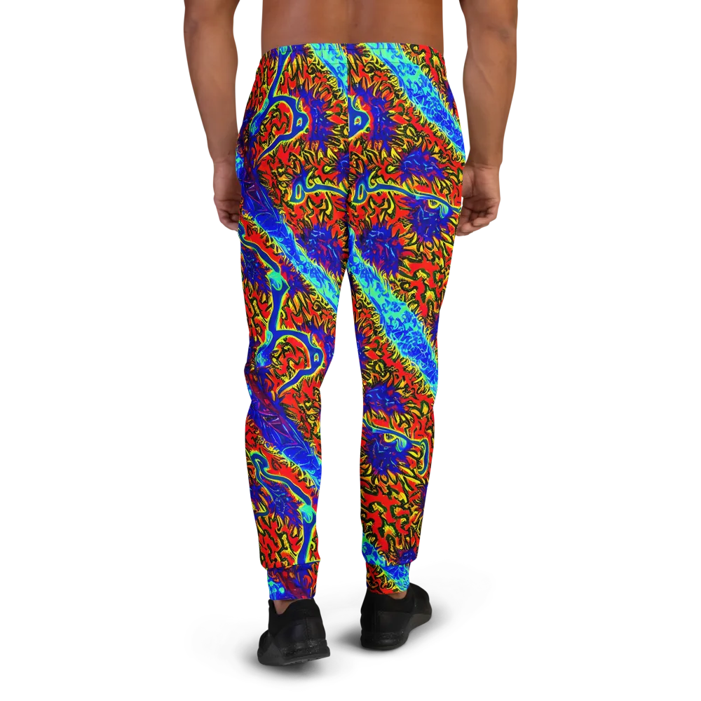 Electric Petalstorm on Men's Joggers — Back