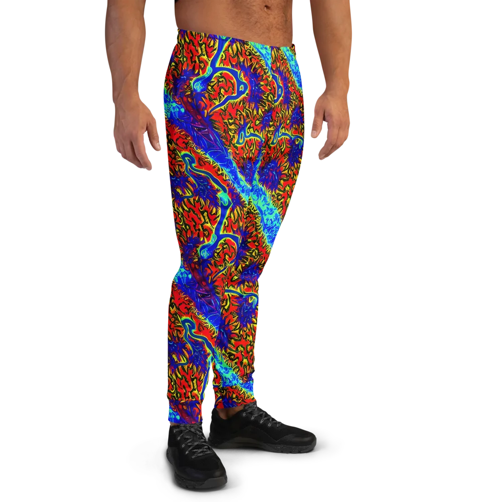 Electric Petalstorm on Men's Joggers — Right