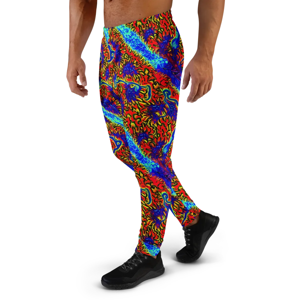 Electric Petalstorm on Men's Joggers — Left
