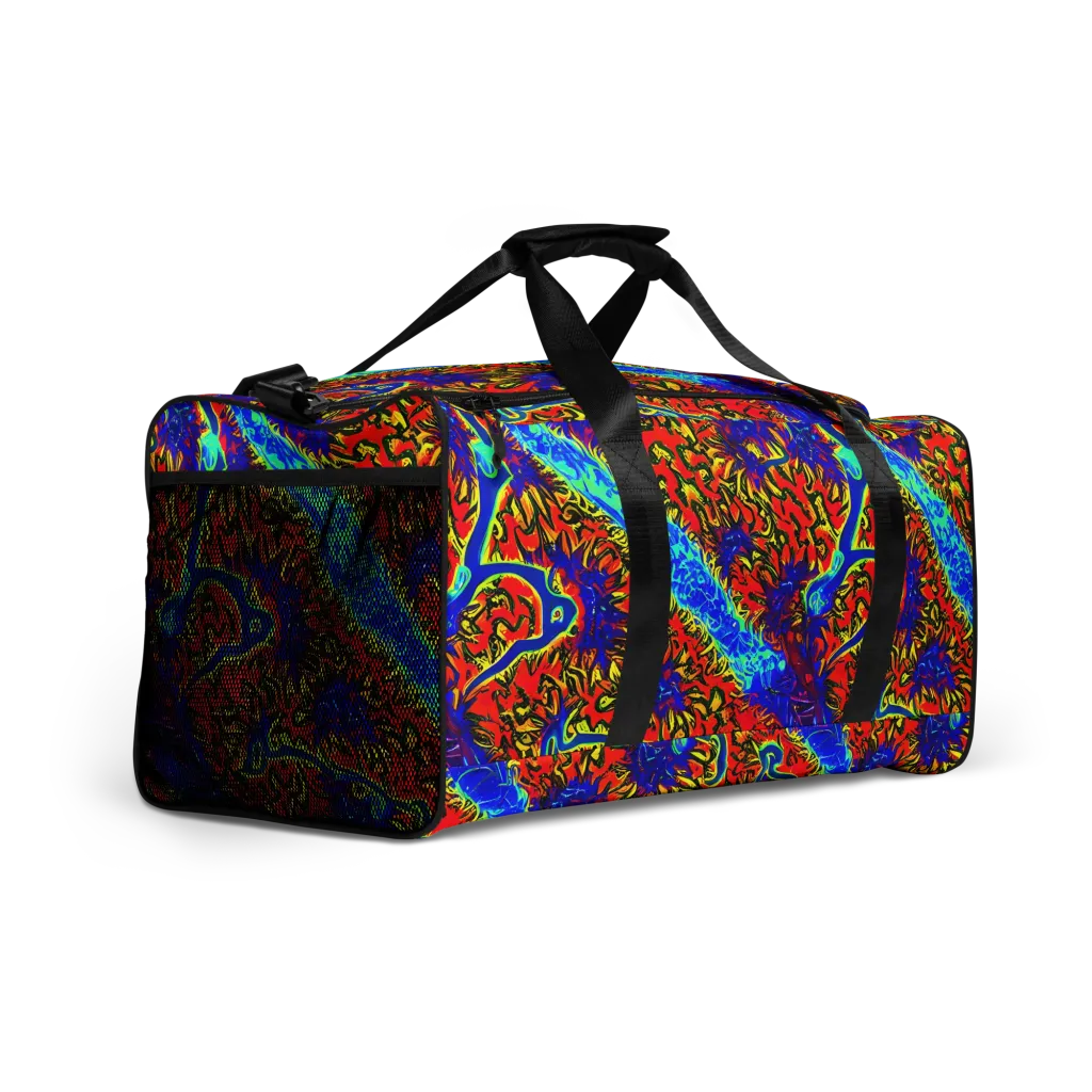 Electric Petalstorm on Duffle Bag — Right Front