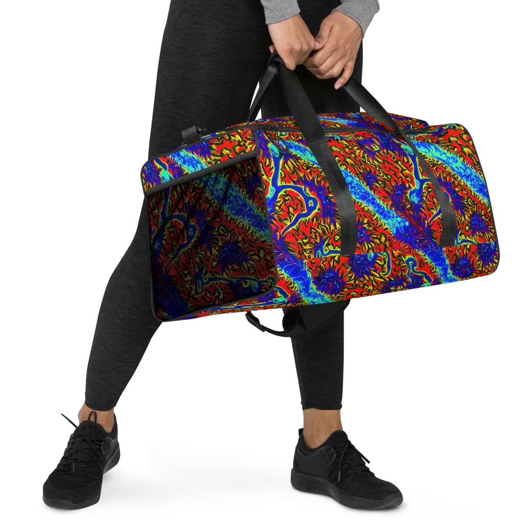 Electric Petalstorm on Duffle Bag — Right Front