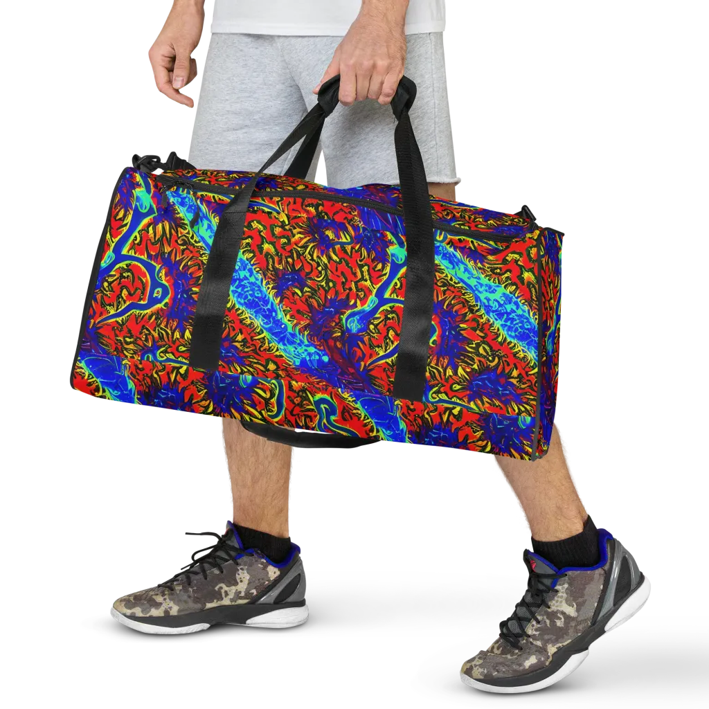 Electric Petalstorm on Duffle Bag — Front