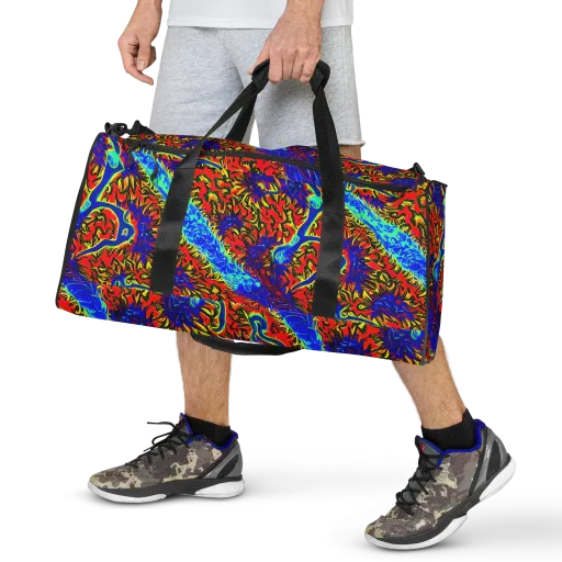 Electric Petalstorm on a Duffle Bag