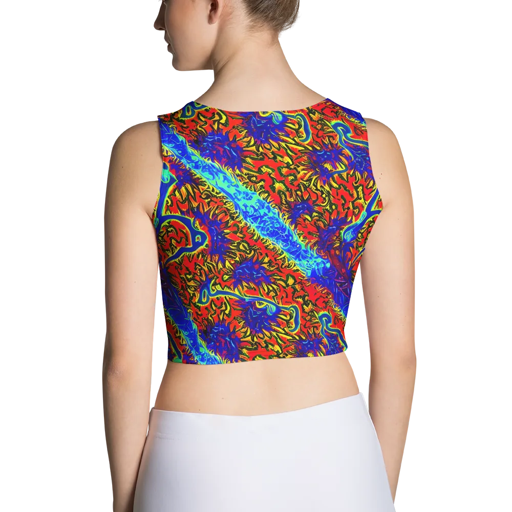 Electric Petalstorm on Crop Top — Back