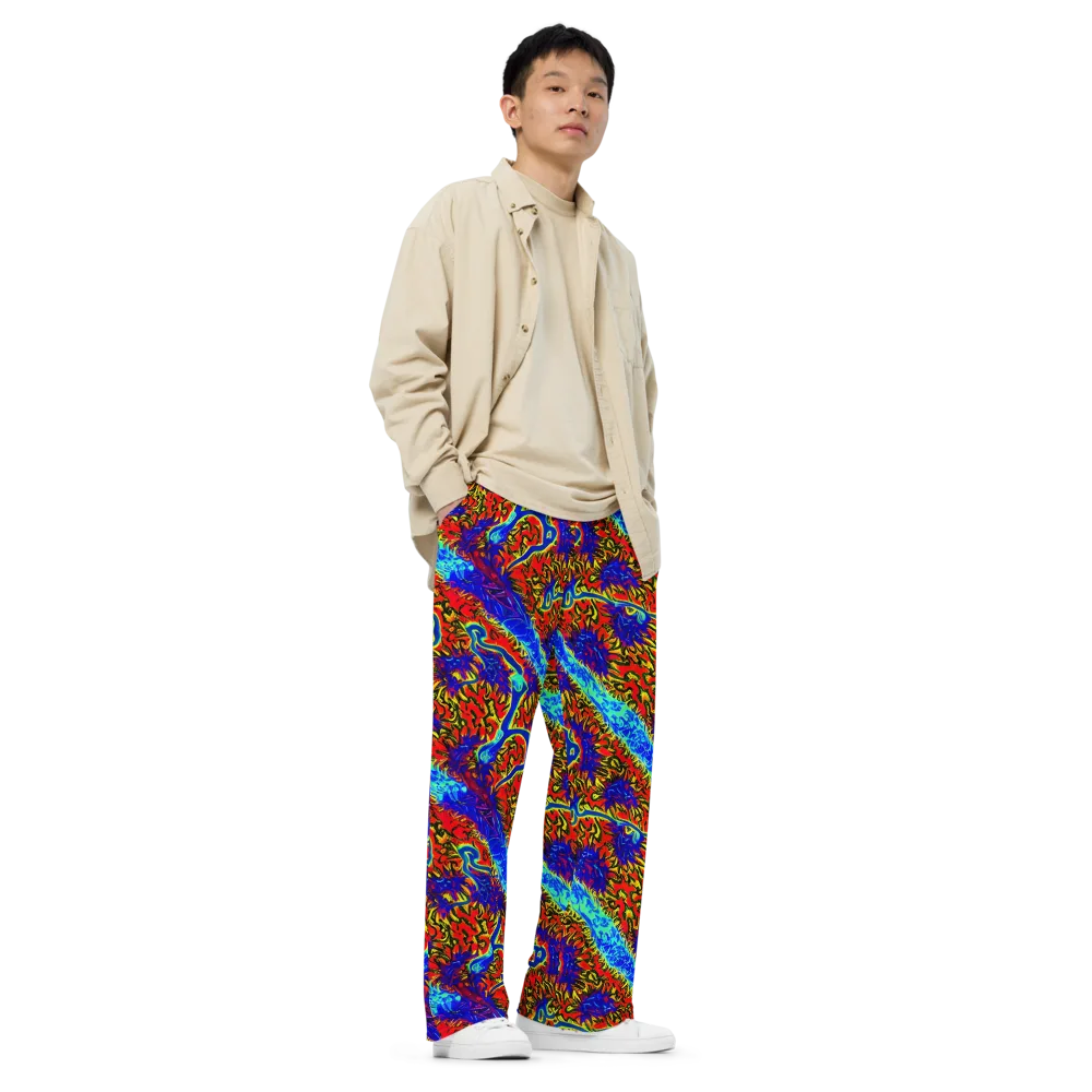 Electric Petalstorm on Wide-Leg Pants — Right Front