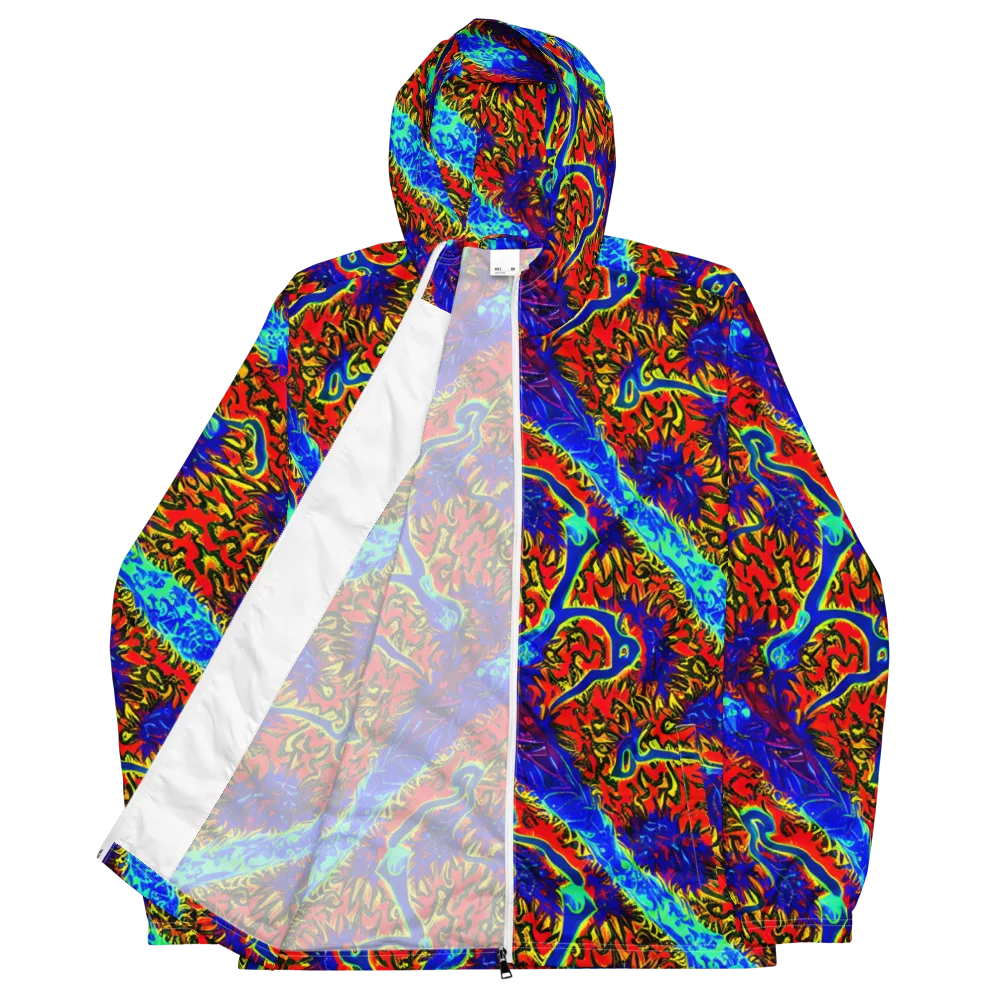 Electric Petalstorm on Men's Windbreaker — Front