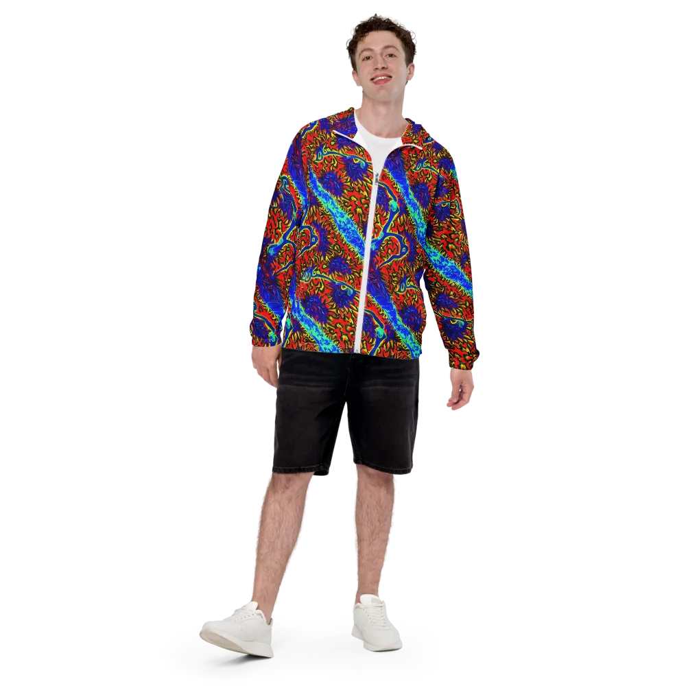 Electric Petalstorm on Men's Windbreaker — Front