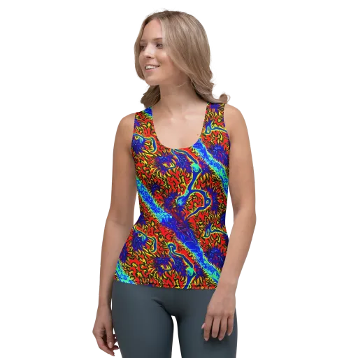 Electric Petalstorm on a Women's Tank Top