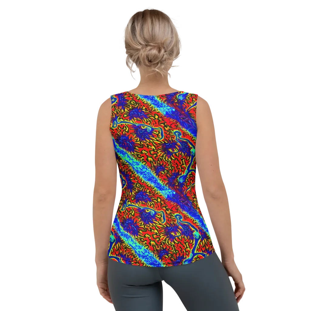 Electric Petalstorm on Women's Tank Top — Back