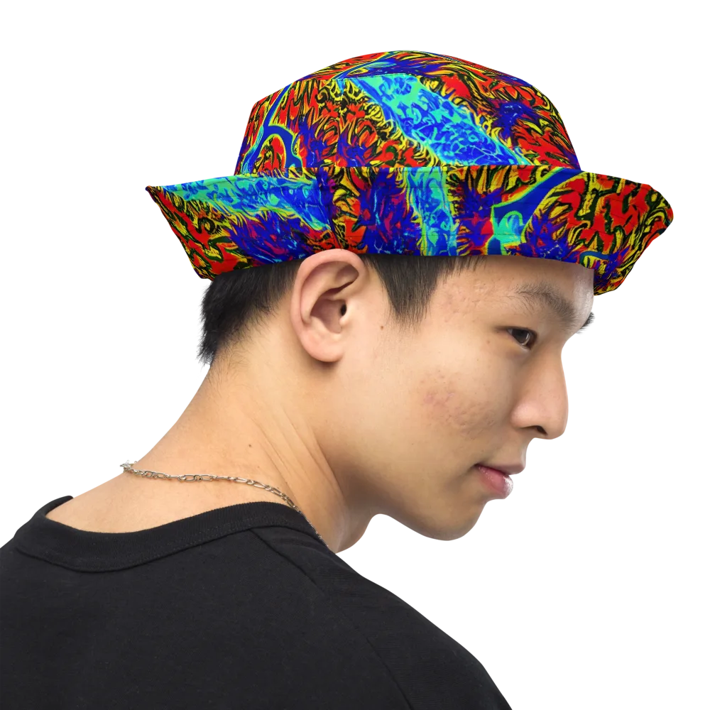 Electric Petalstorm on Reversible Bucket Hat — Right Outside