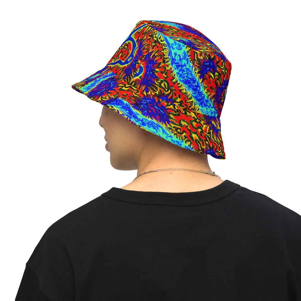 Electric Petalstorm on Reversible Bucket Hat — Back Inside