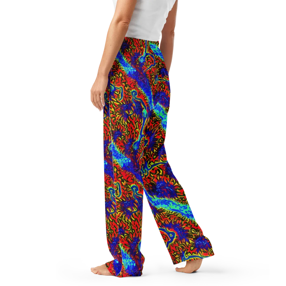 Electric Petalstorm on Women's Pajama Pants — Left