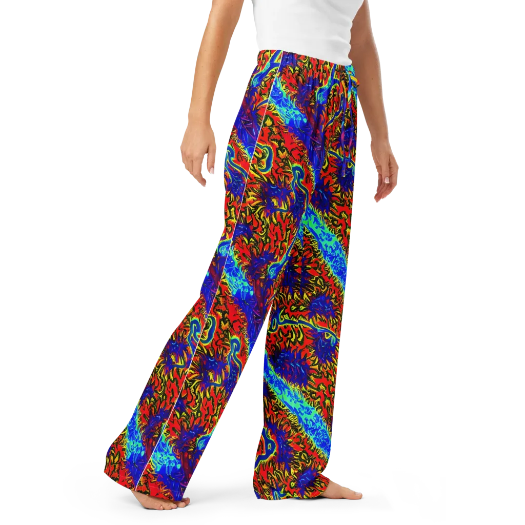Electric Petalstorm on Women's Pajama Pants — Right Front