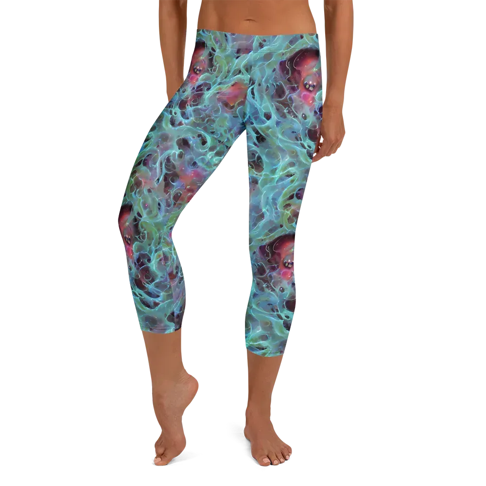Cosmic Tide on Capri Leggings — Front