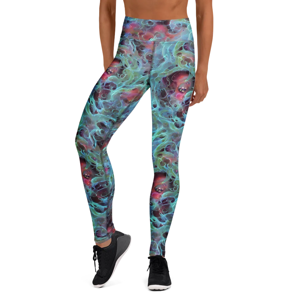 Cosmic Tide on Yoga Leggings — Front