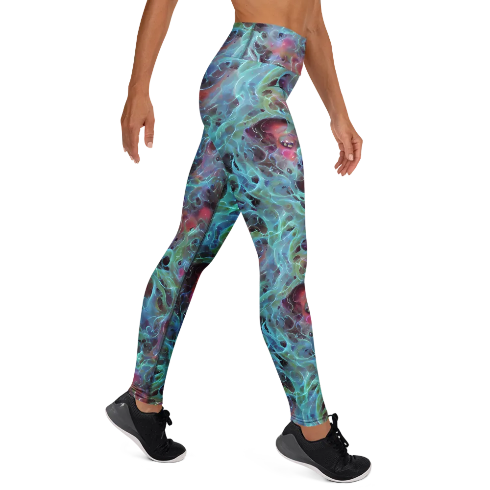 Cosmic Tide on Yoga Leggings — Right