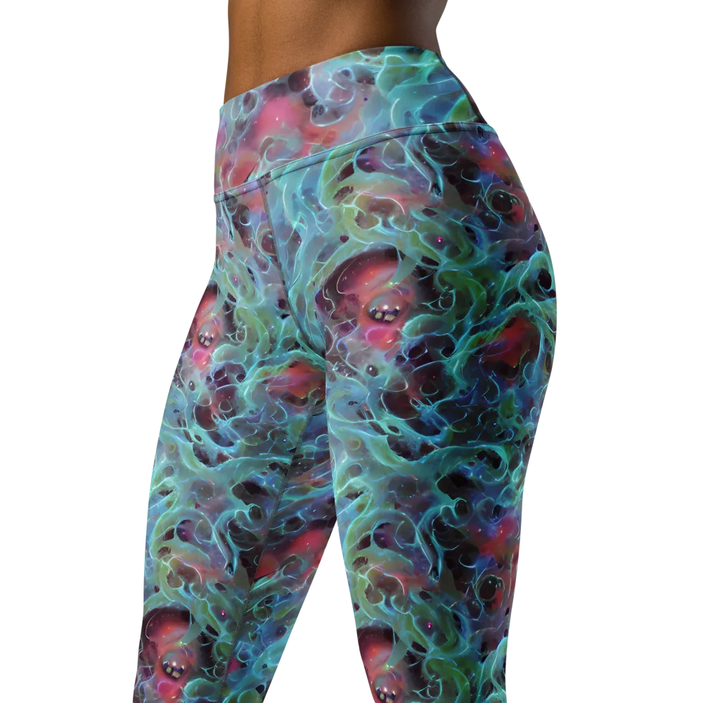 Cosmic Tide on Yoga Leggings — Left Front
