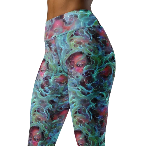 Cosmic Tide on a Yoga Leggings