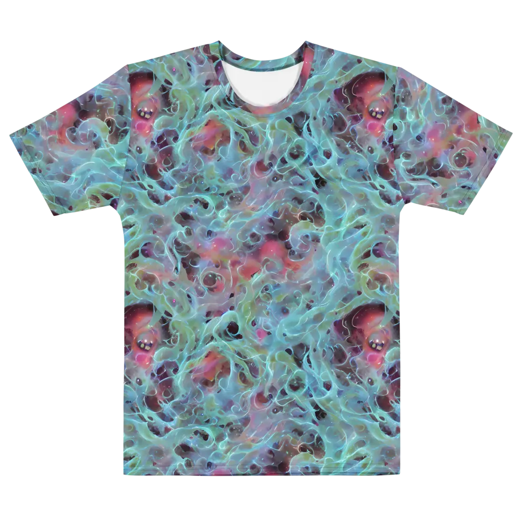 Cosmic Tide on Men's Cotton Crew Neck T-Shirt — Front