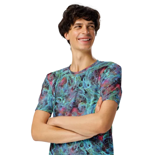 Cosmic Tide on a Men's Crew Neck T-Shirt