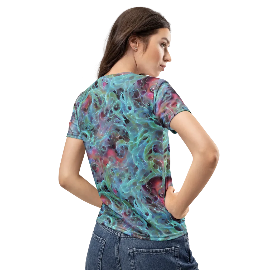 Cosmic Tide on Women's Crew Neck T-Shirt — Back