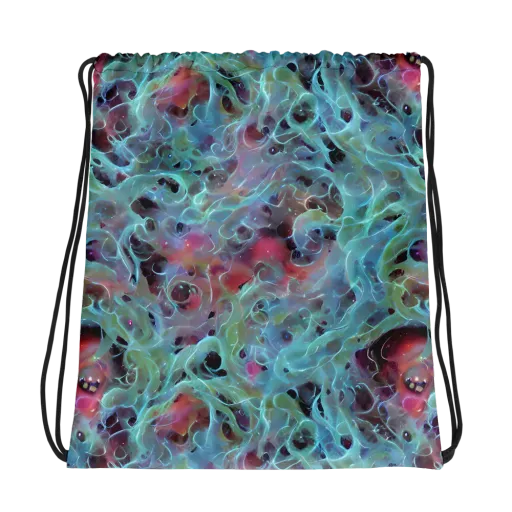 Cosmic Tide on a Drawstring Bag