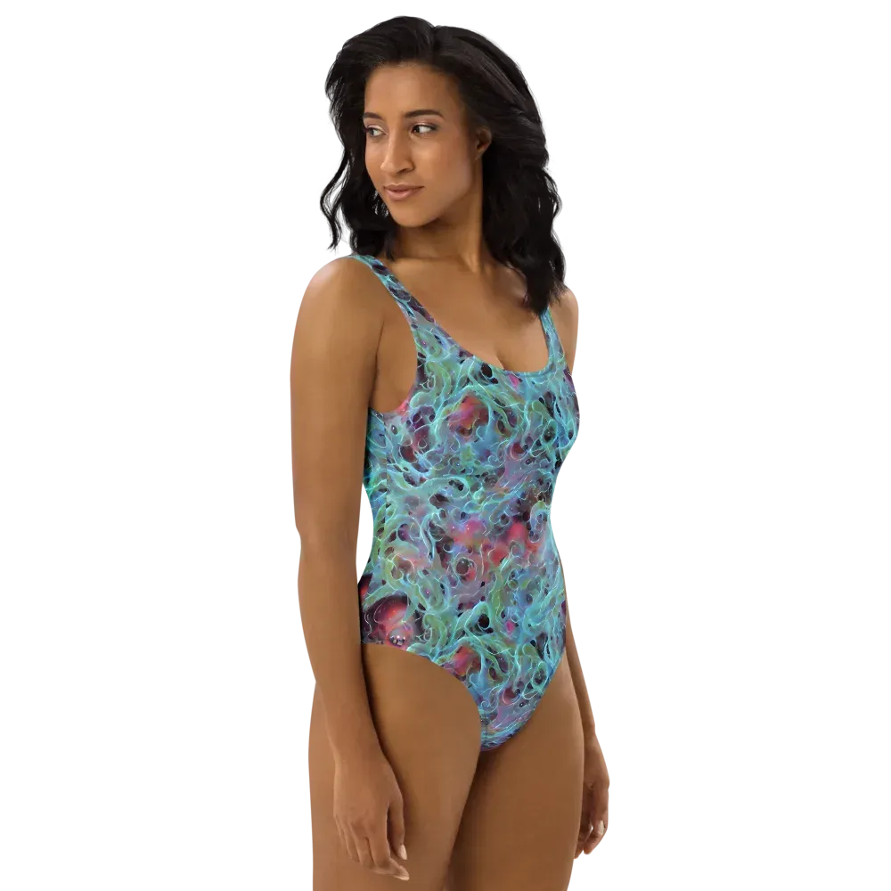 Cosmic Tide on One-Piece Swimsuit — Right
