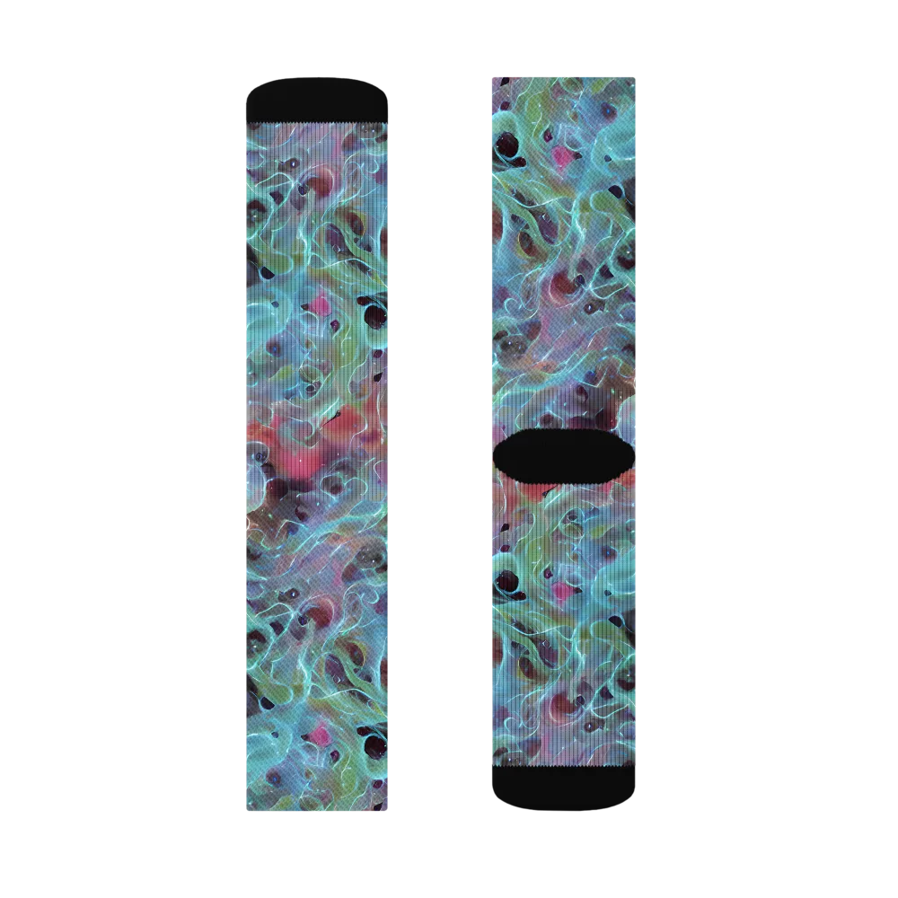 Cosmic Tide on Socks — Left Sock