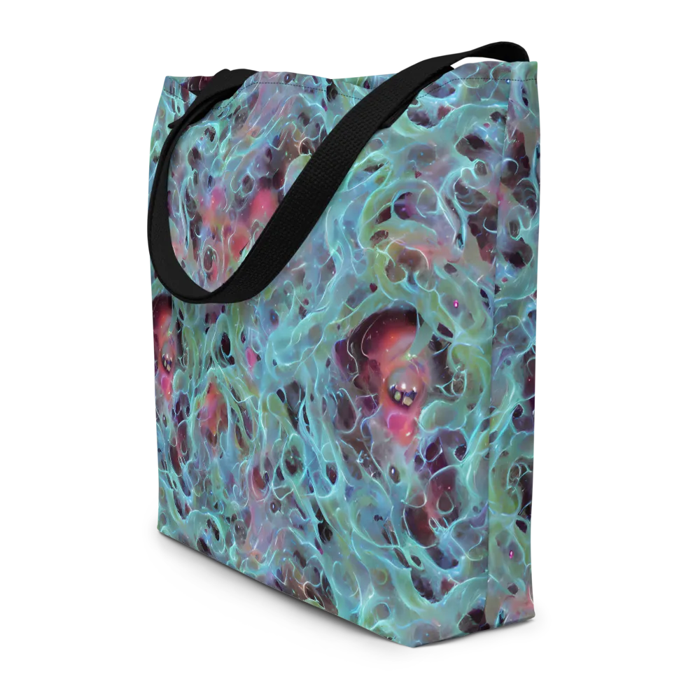 Cosmic Tide on Large Tote Bag W/ Pocket — Front