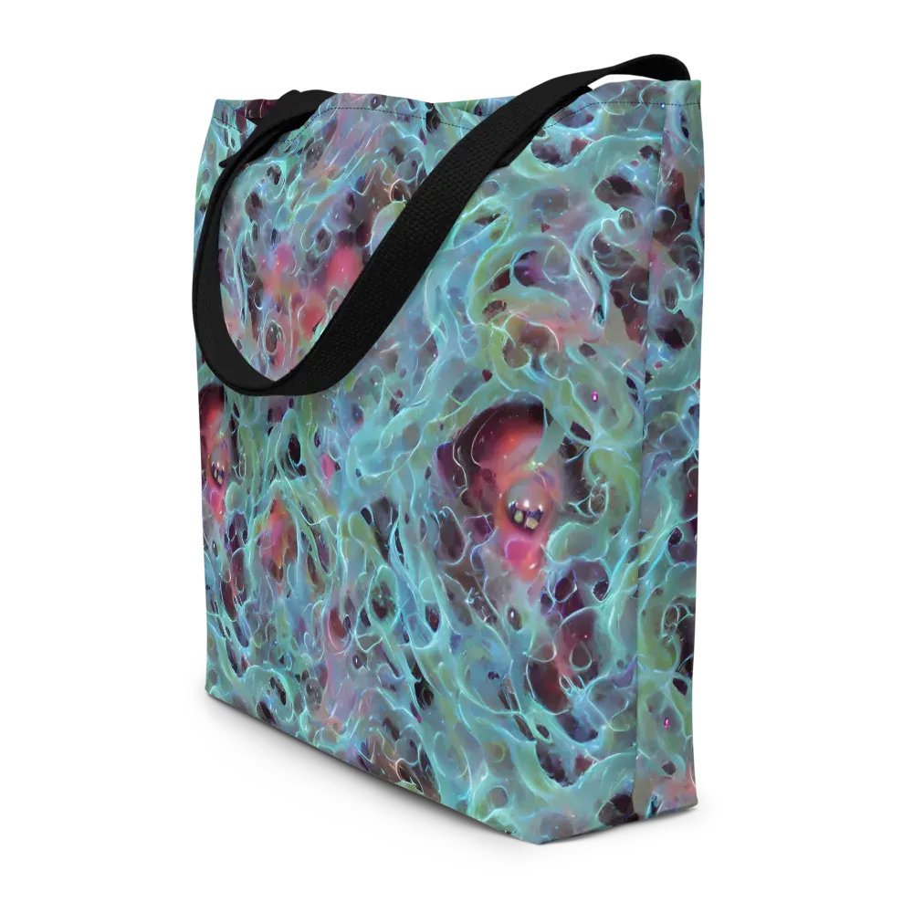 Cosmic Tide on Large Tote Bag W/ Pocket — Front