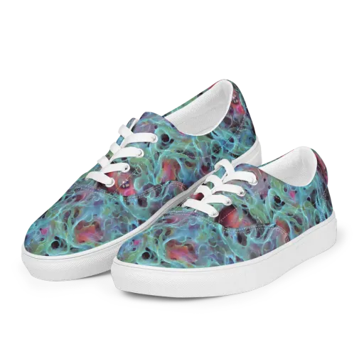 Cosmic Tide on a Men's Lace-Up Canvas Shoes