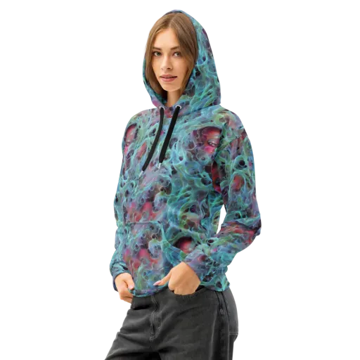 Cosmic Tide on a Cotton Hoodie
