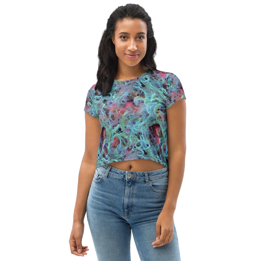 Cosmic Tide on Crop Tee — Front