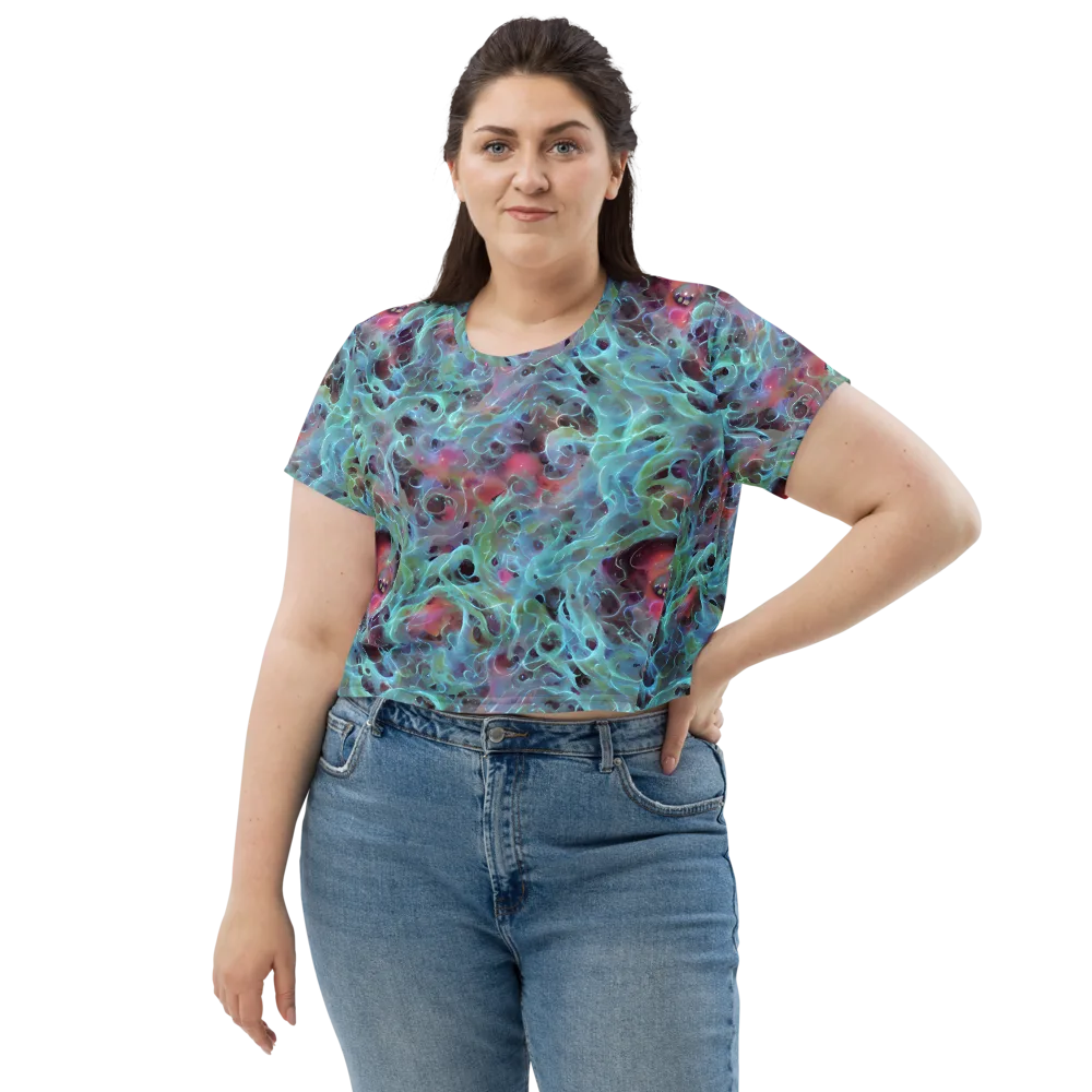 Cosmic Tide on Crop Tee — Front