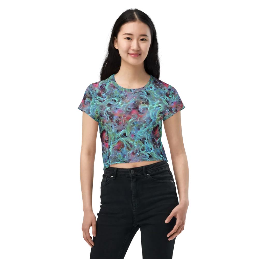Cosmic Tide on Crop Tee — Front